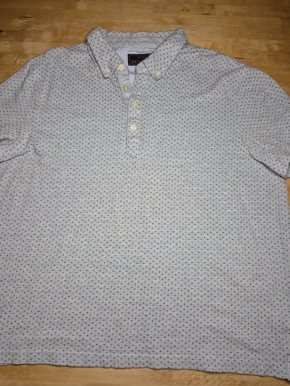 Jos. A. Bank Light Blue Microdot Button-Down Polo